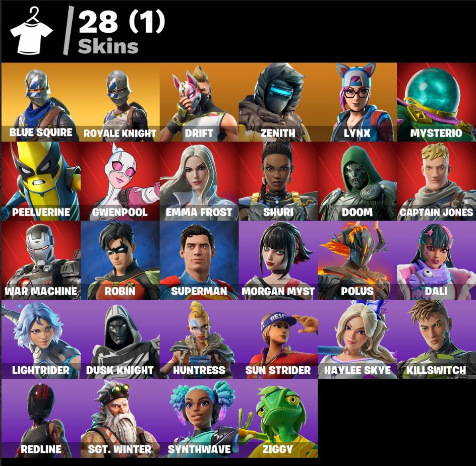 👽28 SKINS👽⭐MAIL CHANGE⭐BLUE SQUIRE⭐ROYALE KNIGHT⭐WARRANTY⭐❤️⭐AUTO-DELIVERY, Sale, skins 28