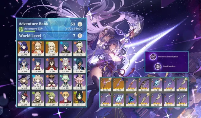 Raiden Sogun C2 + Sign + Yoimiya + Sign 🌸 AUTO DELIVERY 🌸, Любая платформа, Почта привязана, Люмин, Нероленный, AR 53
