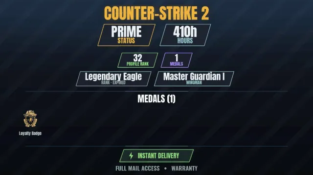 CS2 Prime🎯410h | Loyalty Badge | DayZ, PAYDAY 2, Arma 3, A Story About My Uncle, Crossout, Sale, With Inventory, Has PRIME