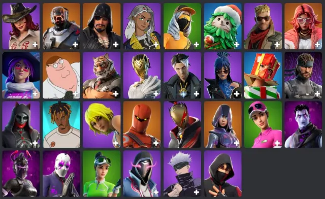 +PHOTO 💯 FORTNITE 🔥32 SKINS 💎 Ikonik /glow /dark reflections pack💥, Sale, skins 32