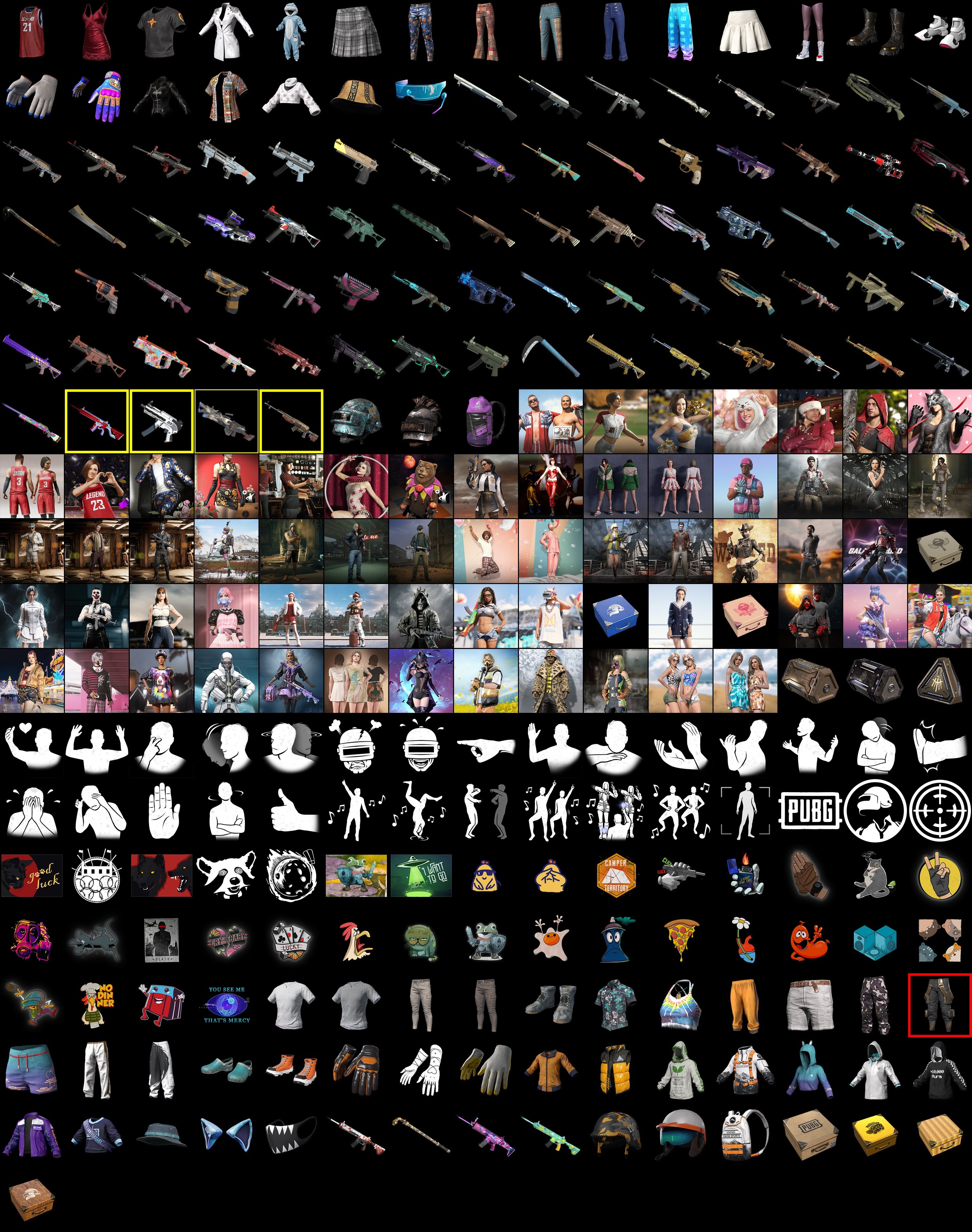 📡No Signal - M416📡⚪ZERO-G - MP5K⚪🌀Cerberus - M249🌀💉Chrono Cannon SKS💉🌈Over the Rainbow - M24🌈, No BATTLEGROUNDS Plus