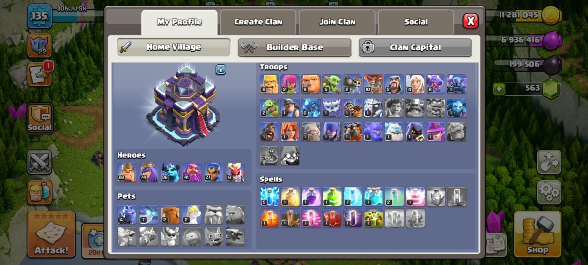 🟥⬛🛑Th 15 NEAR MAX🛑⚫XP 135🛑⚫Heroes Level-K85/Q75/MP35/W40/RC30🛑⚫Gems 570🛑⚫With Gmail🛑⚫Full Access, 15 TH Main Village, 10 TH Builder