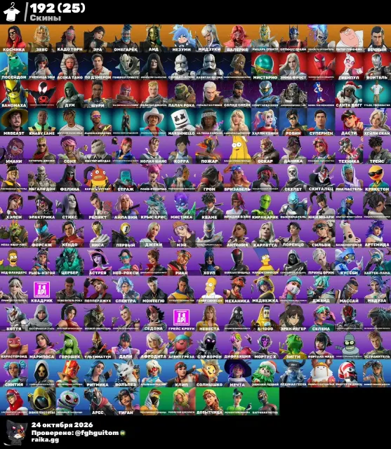 (FULL ACCESS) FAT OLD ACCOUNT, Sale, skins 192