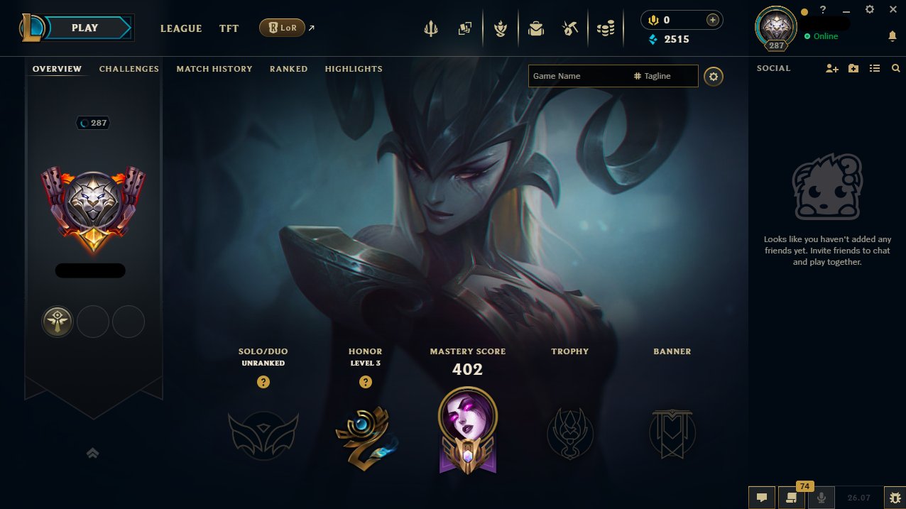 ✨🔱⬛️ 2K BE ⬛️ 287 LEVEL 🔱 HUGE ACCOUNT 🔱 RANKED ⬛️ INSTANT DELIVERY ⬛️🔱✨, Sale, level 287, champions 147, skins 66, Unranked