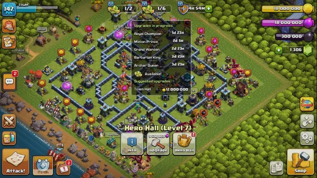 TH13 SUPER MAX | Heroes 73/73/45/44/21 | Pixel Background | 1320 Gems | Lifetime Guarantee, 13 TH Native Village, 9 TH Builder