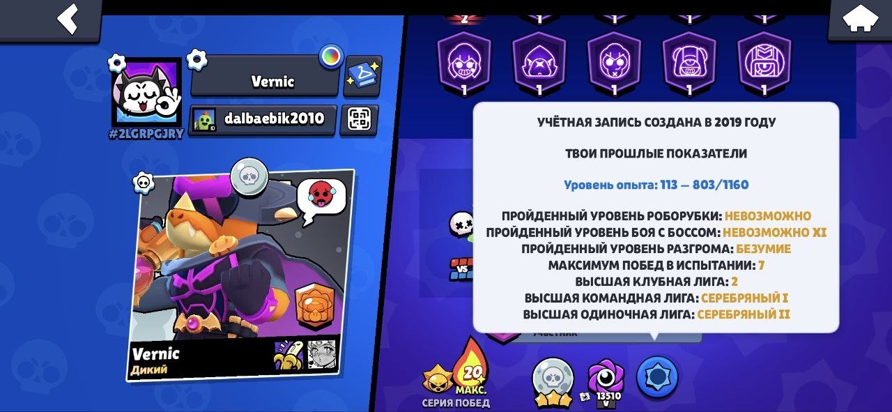 2019 OLD ACC 32,000 Blings 34,000 Gold Check description Change of email, trophies 49200, brawlers 102, primes 20