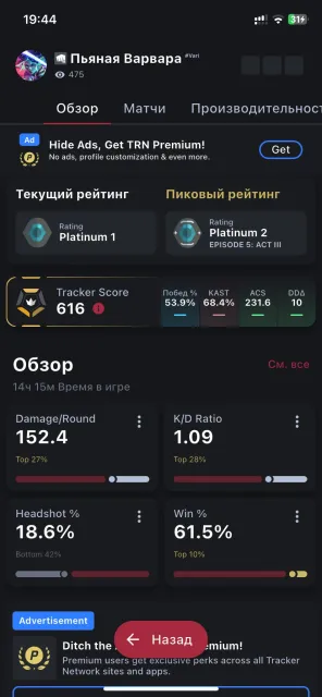 Selling account, Sale, Platinum 1, Agents: 28, Skins: 17