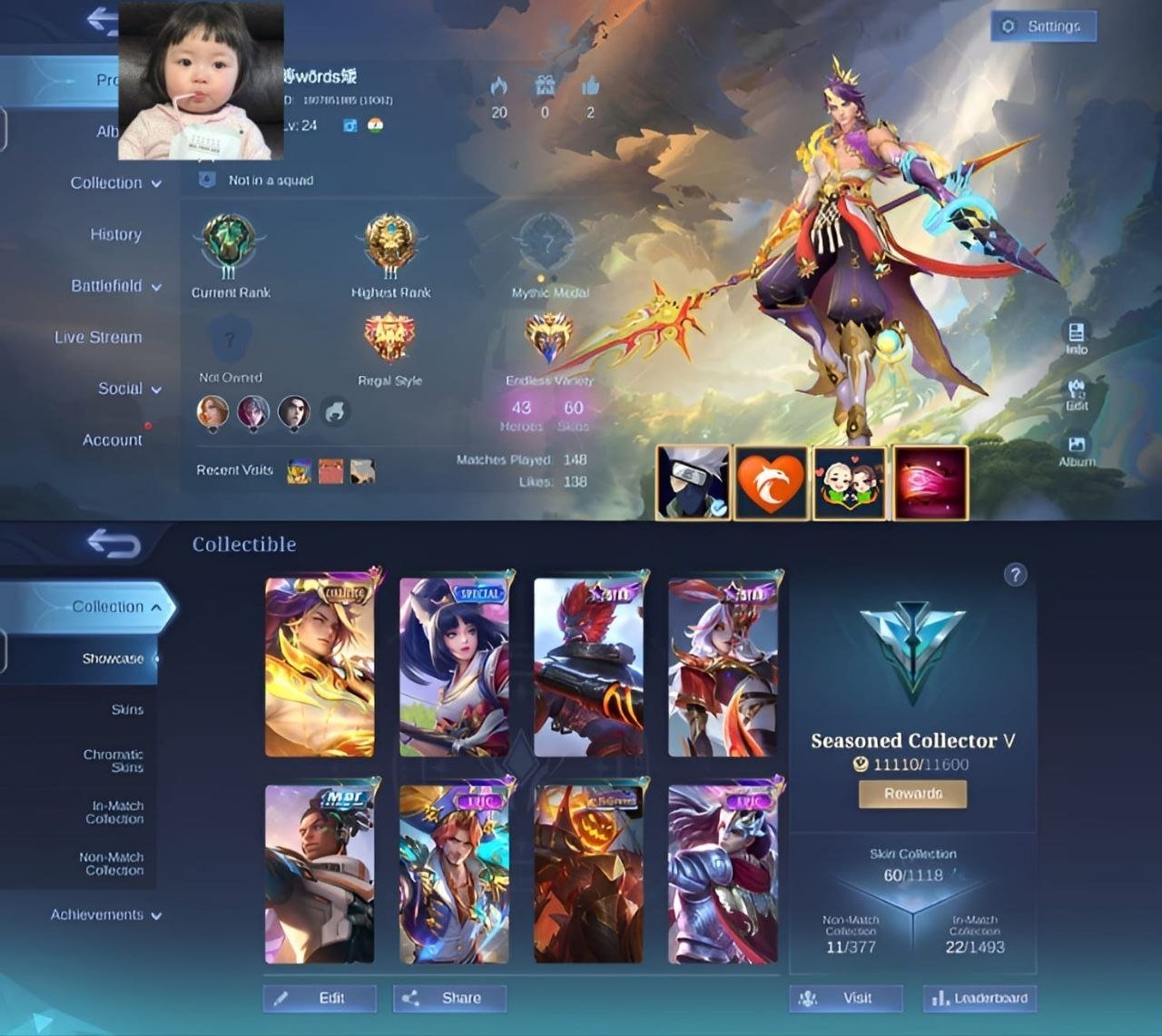 Greinger megatron e friends, Sale, Rank: Legend, Level: 60, Winrate: 55%, Heroes: 60, Skins: 60