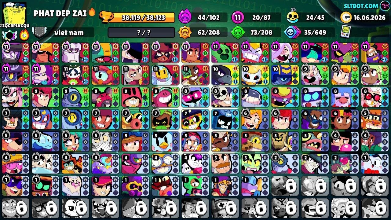 BS# 7➤87/104 Brawlers🌵 20 Max⚡ 44 Hypercharges🔥trophy 38119➤ Rare & Super Rare Skins🎭, trophies 38119, brawlers 87