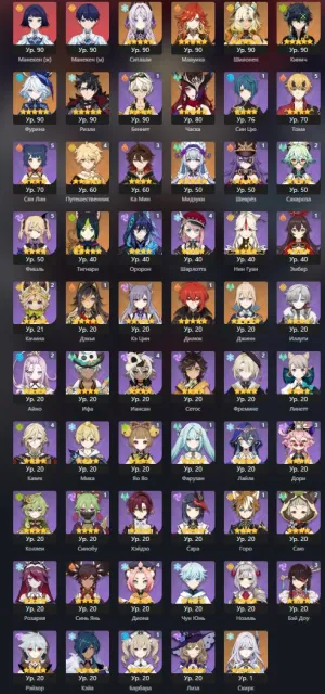 🌸BUNCH OF CONTENT🌸Mavuyka + Sitlali + Shilonen🌸Kinich + Signa🌸Skirk🌸Chaska🌸Furina + Rizli🌸21LEGA🌸, Any platform, Email linked, Iter, Starter, AR 56