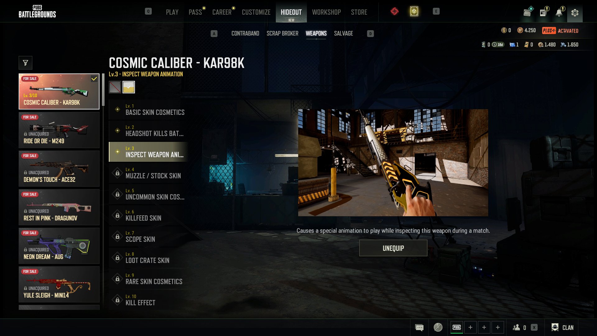 🔥 [PROGRESSIVE KAR98K COSMIC + CHROMA 🔥 LEVEL 3] 🔥 HARLEY "CVO" MOTORCYCLE 🔥 HOODIE +10,000 AURA, Yes BATTLEGROUNDS Plus