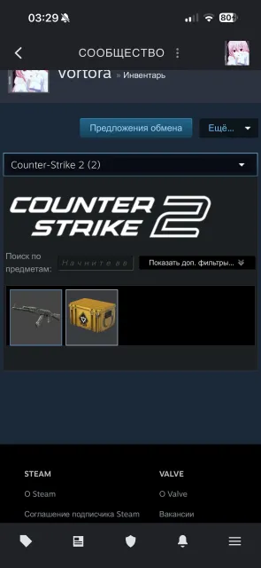 Account CS 2 with PRIME, Sale, With Inventory, Has PRIME