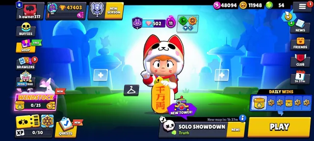 47k trophy 102/105 brawler fast safe +mail, 47403 trophies, 102 brawlers, 4 primes