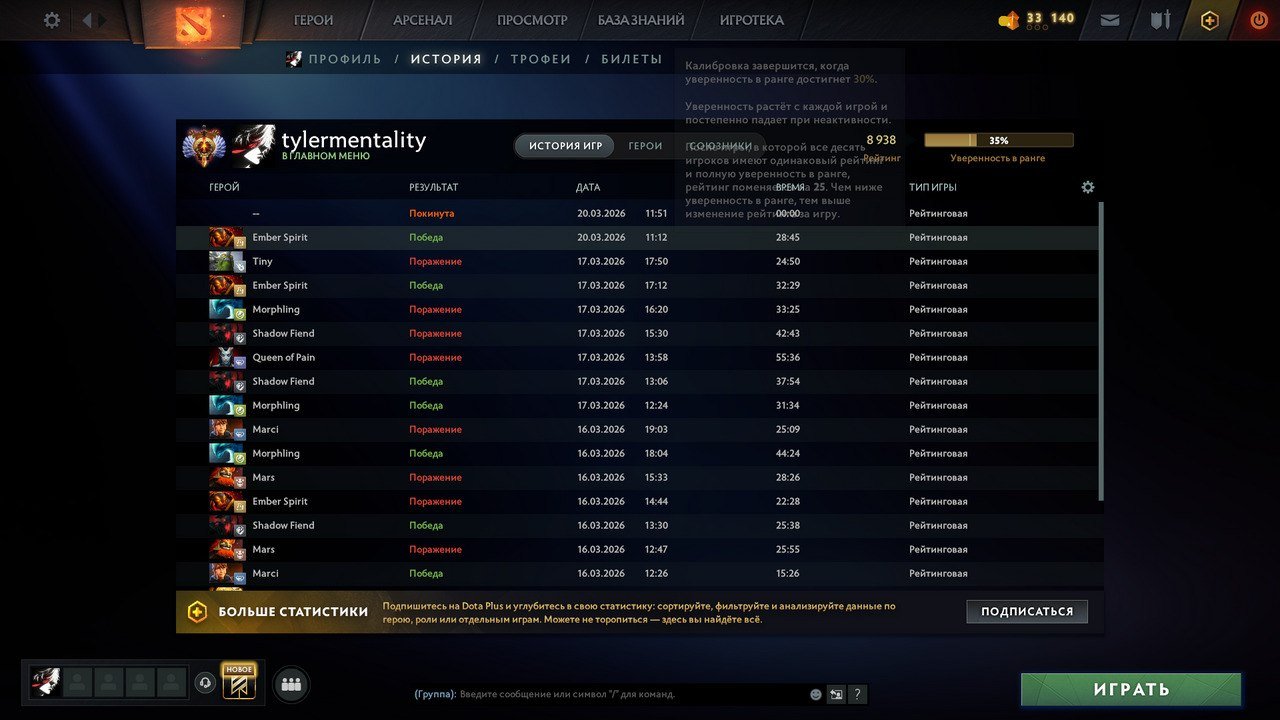 🔒💯 Immortal 💯 Main Pool 💯2400+ matches💯 9000 MMR💯Immortal draft💯🔒, Sale, 9000 MMR, 12000 Behavior score, 12000 вежливости, 2400 games, 2370 hours