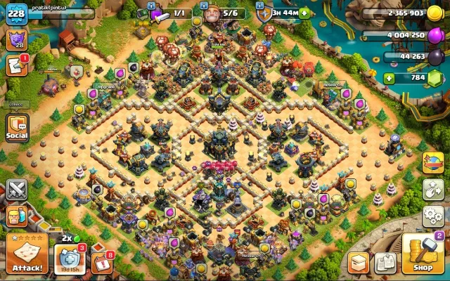 17 th 90% full | Level 228 | 93/87/72/70/46/18 | full equipment + donation form, 17 TH Native Village, 10 TH Builder