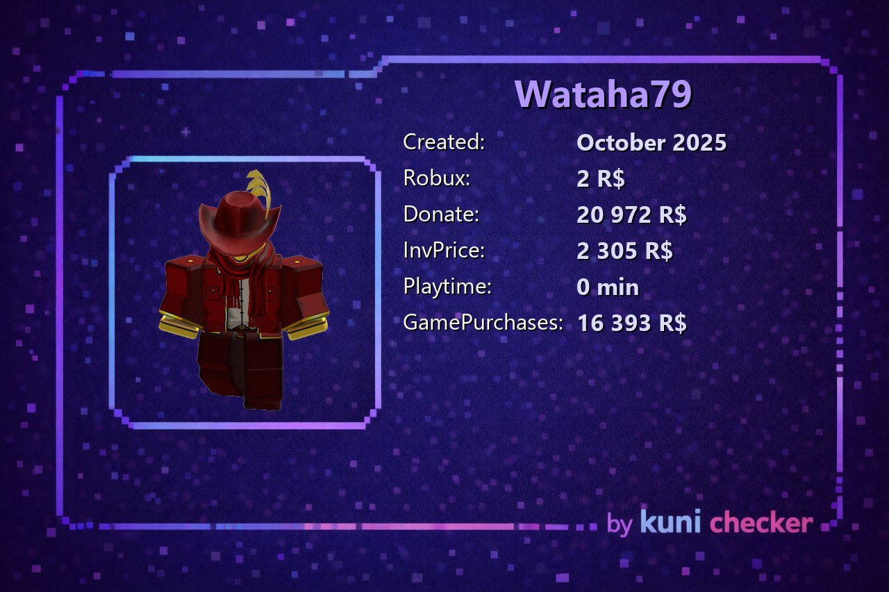 👤 Username: Wataha79 🕰 All time donate: 20972, Sale, Voice chat: No
