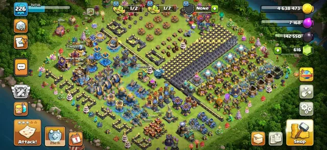 P-194 Town Hall 18 almost max || heros 110-105-74-83-55-13||, 18 TH Native Village, 10 TH Builder