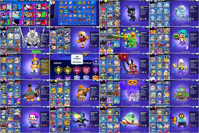 TWO 3x PRIMES THIRD PRIME❤️GAS 2800❤️EDGAR AND ROZA 3 PRIME❤️14-11x POWER❤️23 BUFF❤️, 49500 trophies, 98 brawlers, 9 primes