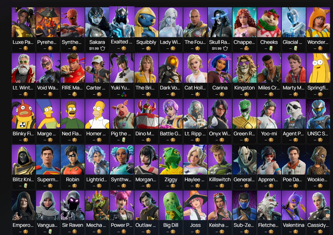 There are a lot of rare and cool skins, picks, emotes, and mail changes. I'll be happy to answer., Sale, skins 213