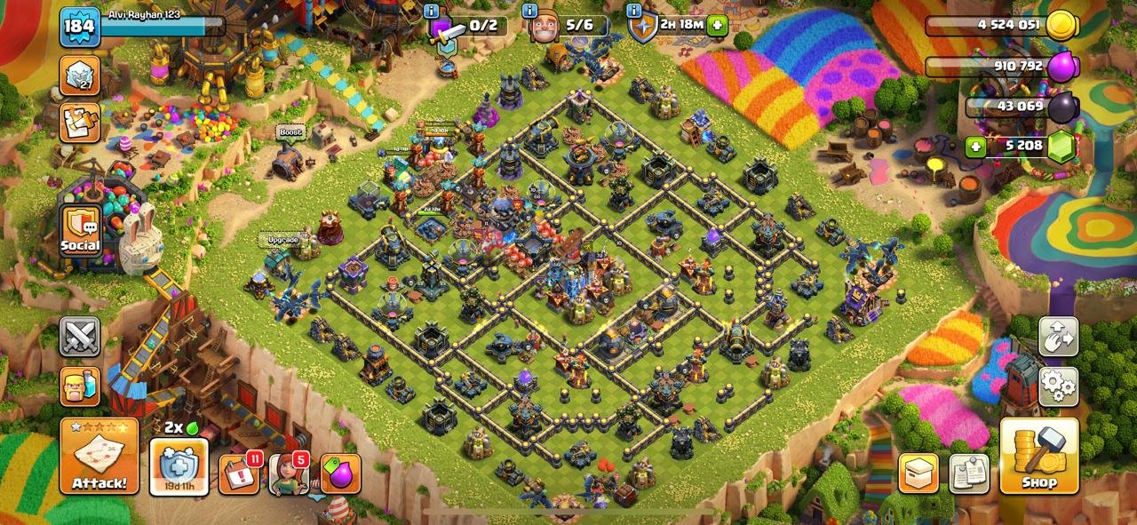 ✦ Th18 Near Max ✦ 66/70/56/61/41(Duke:11) ✦ 12x Best Epic ✦ Balanced Lab ✦ 5k Gems ✦ Nc:500 ✦, 18 TH Main Village, 10 TH Builder