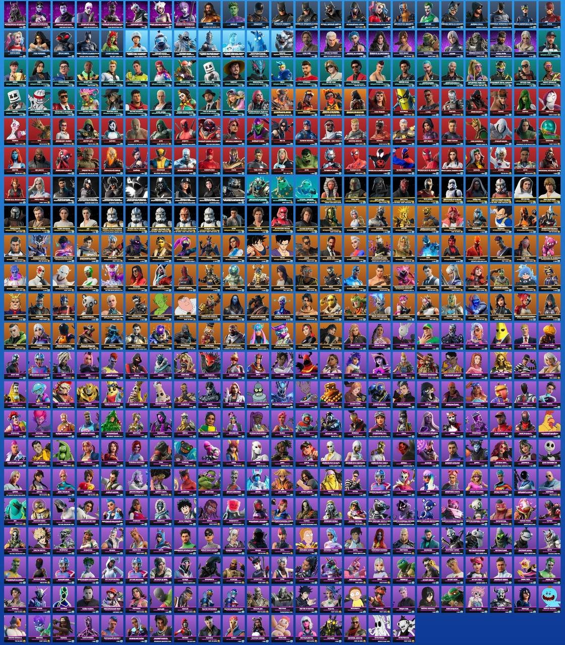 🎨 1315 skins | 🌟 Fortnite account