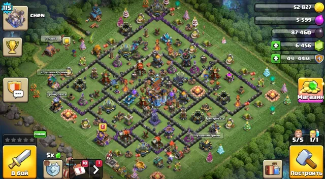 ❤️18 TH | 9 DC❤️🌐115 LVL🌐 👑HEROES: 40|31|25|21|5|1👑🎯6456 GEMS🎯⚔️4 EPIC ITEMS⚔️, 18 TH Home Village, 9 TH Builder Base