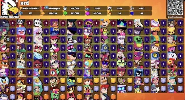🔥 BRAWL STARS OG ACCOUNT | 💎 MANY OG & RARE SKINS | 🔐 FULL ACCESS | 🏆 61k GEMS WORTH IN SKINS, 109723 кубков, 106 бравлеров
