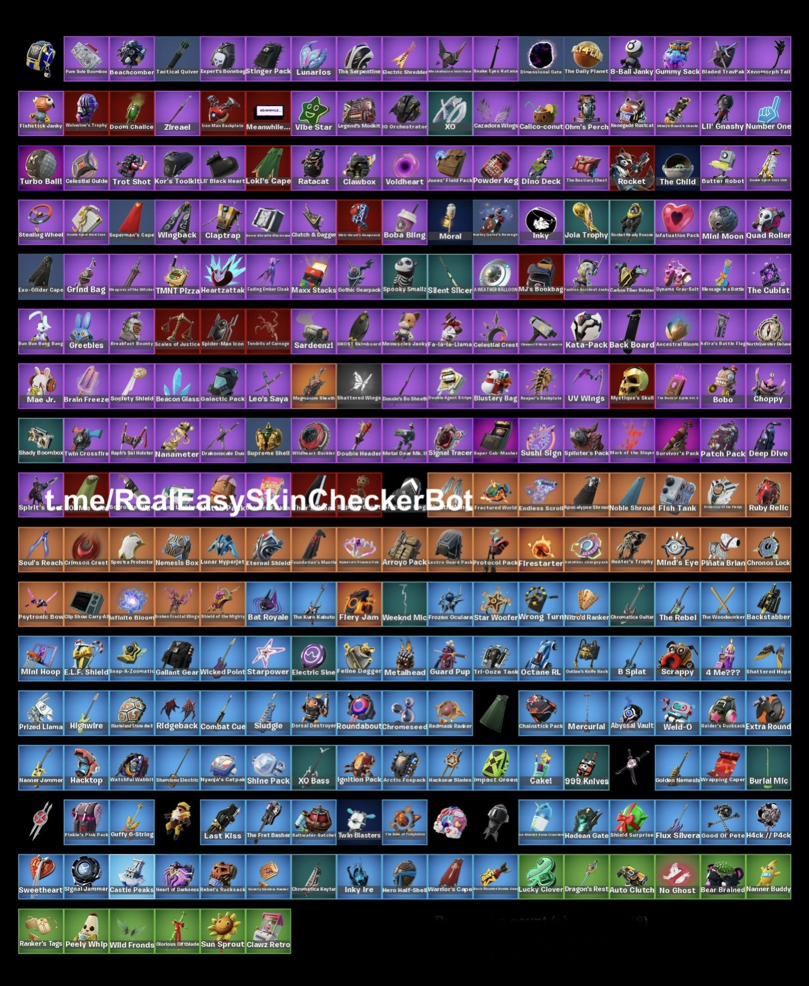 Personal Fortnite account with relinking, 258 skins, Sale, skins 258