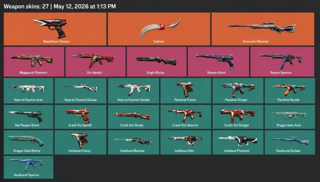 ⭐ TR ⭐ 1 KNIFE ⭐ 27 SKINS (8 expensive) ⭐ COST: 17975 VP ⭐, Sale, Silver 2, Agents: 12, Skins: 27