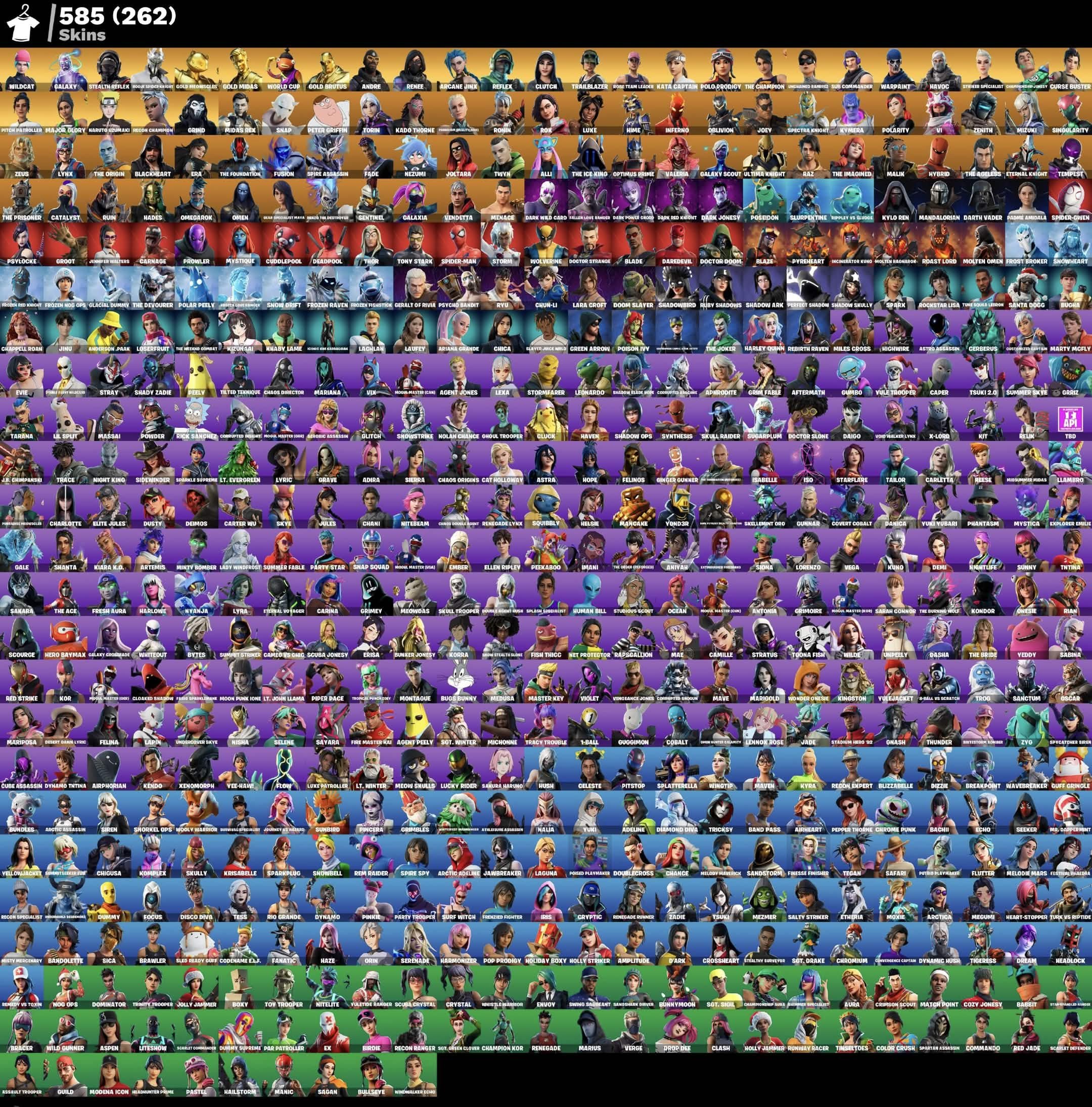 🚀120000PR AT ITS PEAK 🚀 $80000 EARNINGS 🚀 BEST TOURNAMENT ACCOUNT🚀, Sale, skins 585