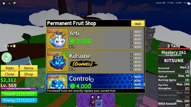 🦊❄️FOR SALE: BLOX FRUITS ACCOUNT | PERMANENT KITSUNE + ICE | LEVEL 569 | PRICE: ROBUX, Sale, Voice chat: No