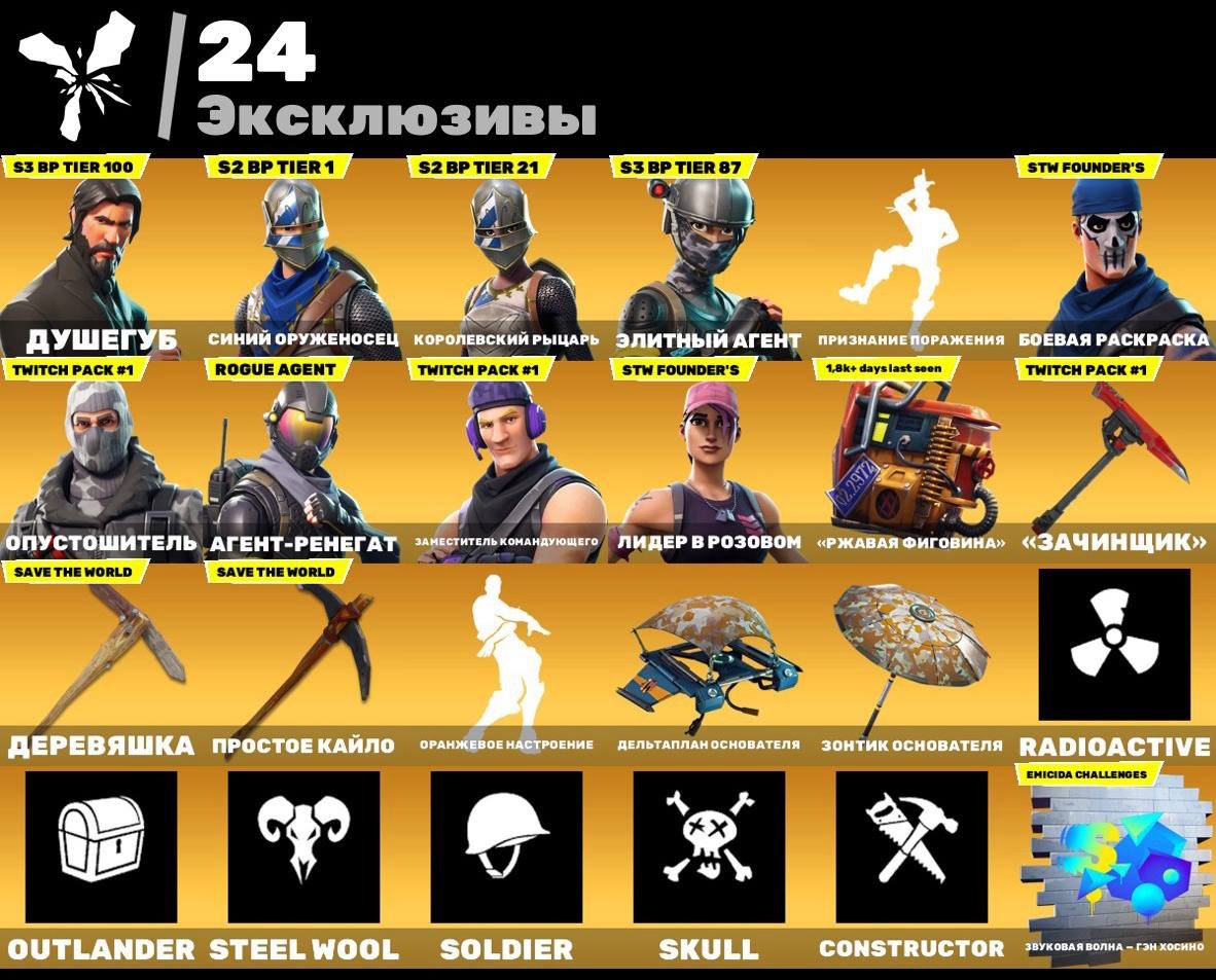 129 SKINS‼️The Reaper+Royale Knight+Blue Squire+Take The L‼️WARRANTY💯, Sale, skins 129