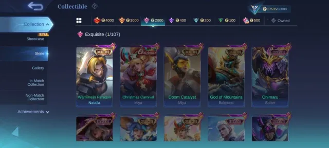 All emblem Max➤Collector Natalia➤EPIC Harley➤Roger➤Gusion➤valir➤Khufra➤Blerick➤Gaara Vale➤, Продажа, Ранг: Мифический, Уровень: 64, Процент побед: 49%, Герои: 101, Облики: 176