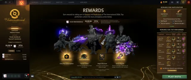 ACCOUNT | TITAN | 5800 MMR | 97 PERCENTILE | ALL REWARDS OF 95TH PERCENTILE AVAILABLE | READ DESCRIPTION, Sale, 5811 MMR, 11922 Honesty, 10068 Politeness, 373 matches, 2378 hours