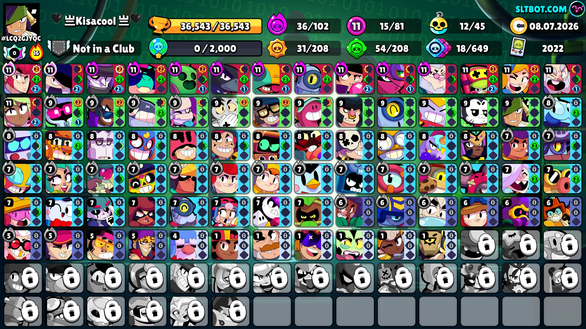 36543 Cups 9 Legendaries 15 Persians 11 powers AUTOMATIC RELEASE Read the description, trophies 36543, brawlers 81, primes 14