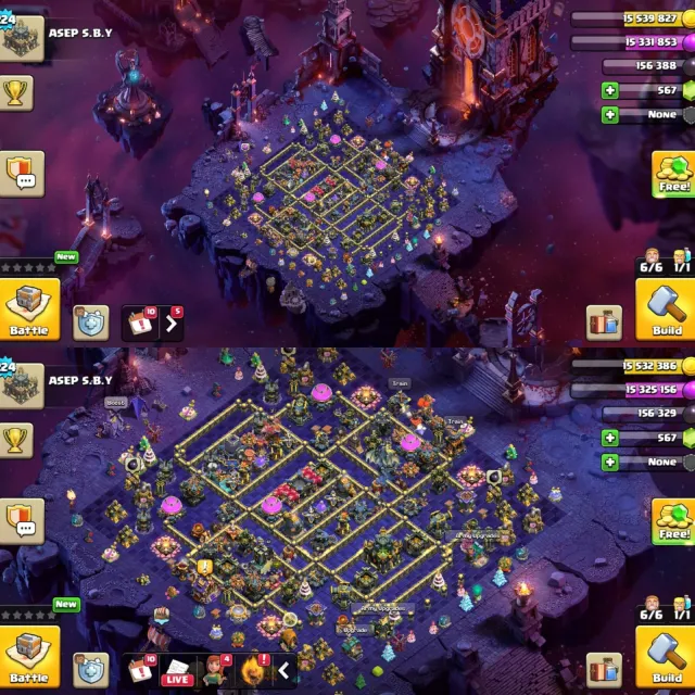 TH17 RAREST MAX🏆ALL COSMIC SKIN SET + COSMIC SCENERY🏆224 XP LEVEL🏆14X EQUIPMENT🏆20X SKIN🏆NC YES🏆, 17 TH Родной Деревни