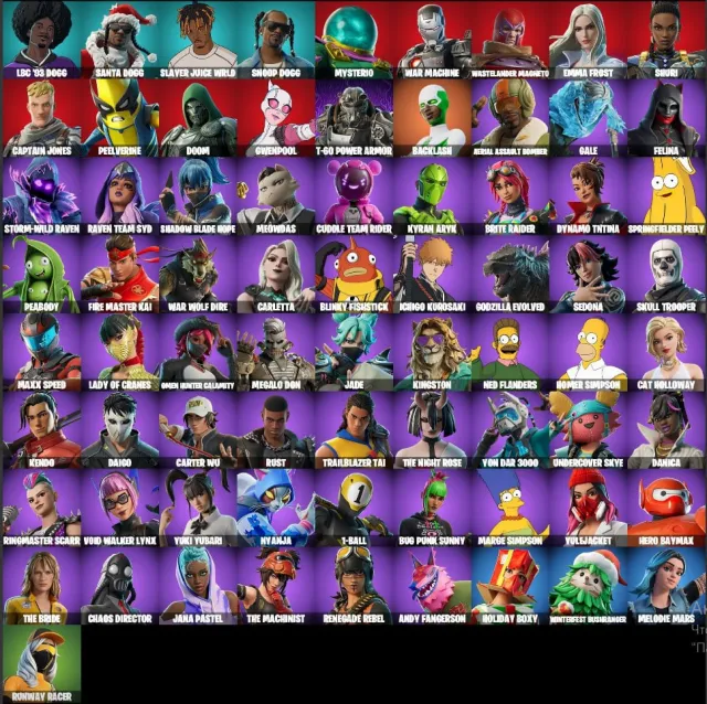 🔥COMPTE FORTNITE 🔥 CHANGEMENT D'EMAIL 🔥SKULL TROOPER 🔥73 SKINS 🔥140 KILLS 🔥85 DANSES 🔥, Vente, skins 73