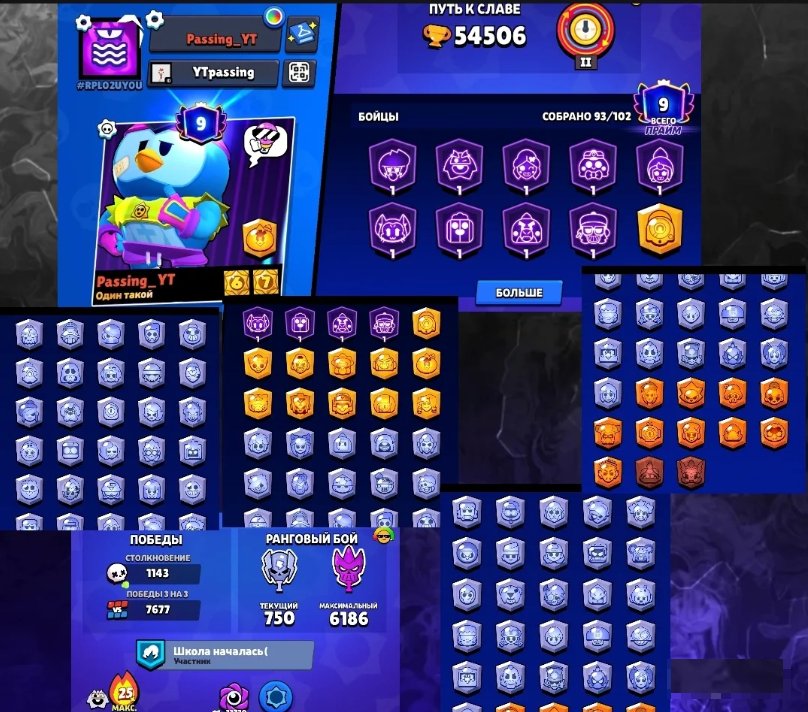 💎Total 19 955 Gems💎2023 year🏆54.506 Cups🏆🟣9 Primes🟣DESCRIPTION, trophies 54506, brawlers 93, primes 9
