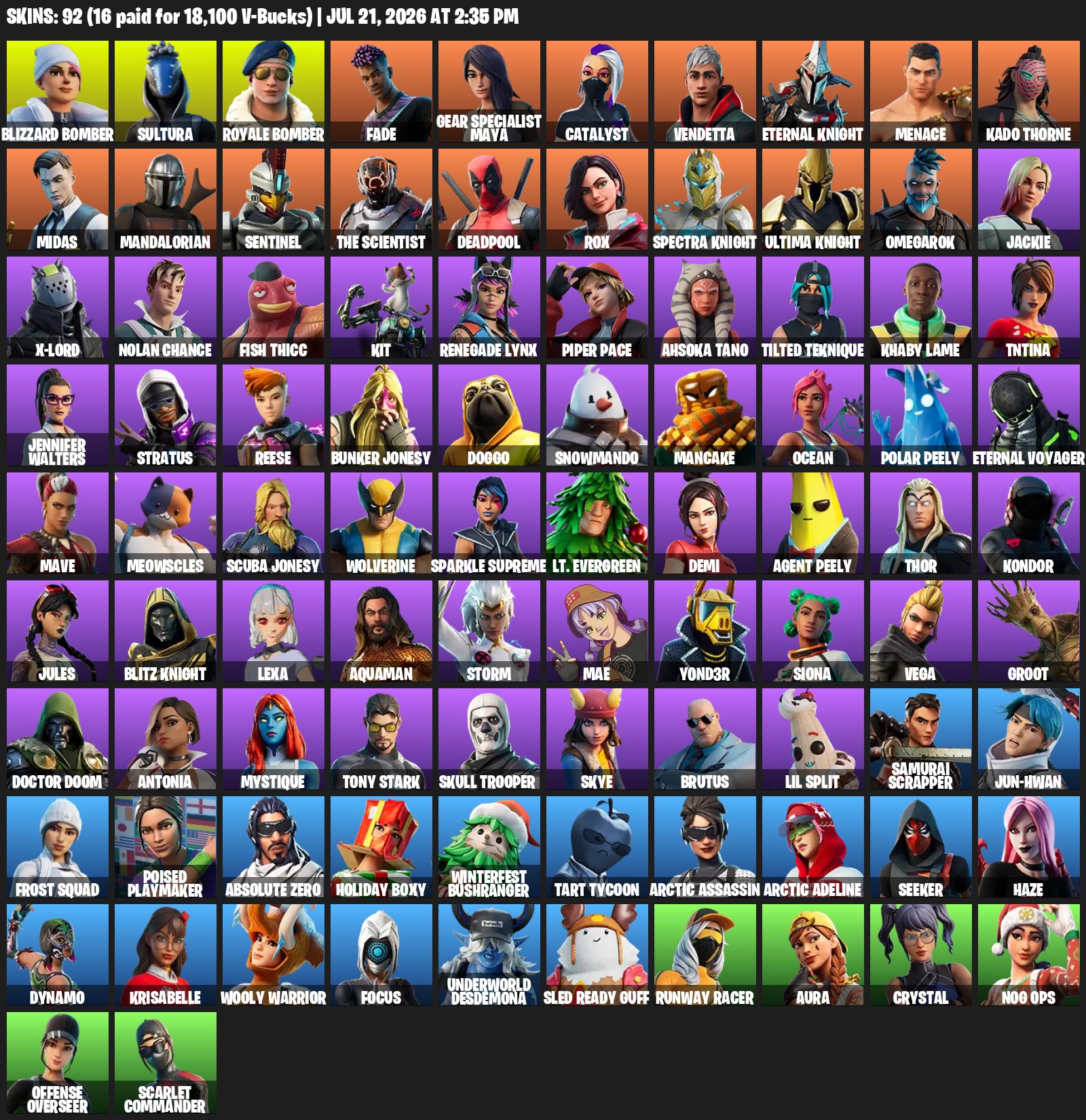 🥰Royale Bomber😉Hot Marat😘Rage😉AUTO-RELEASE❤️🔥IDEAL FOR A NEWCOMER😎FULL ACCESS🥰, Sale, skins 92