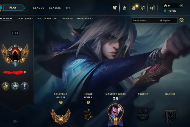 🔑EUW🔑67% Winrate🔑S16 Gold III🔑Platinum III MMR🔑Handleveled🔑51 Champs🔑41 Skins🔑#1340, Продажа, уровень 32, чемпионы 51, скины 41, Золото