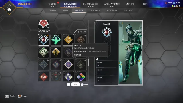 🍀 【 443 LVL 】146 LEGEND SKINS♦️ EA APP + PSN + XBOX♦️ ПОЛНЫЙ ДОСТУП 🔑, Новичок, 443 уровень, Реликвия: Нет