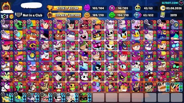 I'm selling a paid account with a ton of skins, including old exclusive ones., trophies 87767, brawlers 105, primes 65