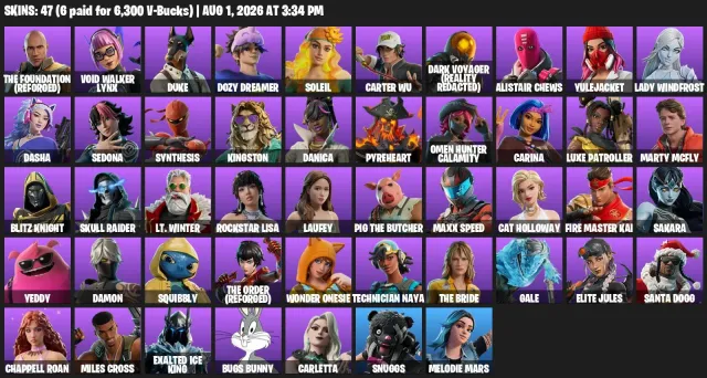 Fortnite Account | The Foundation (Reforged), Void Walker Lynx | 47 skins | Level 718 | Full Access, Sale, skins 47
