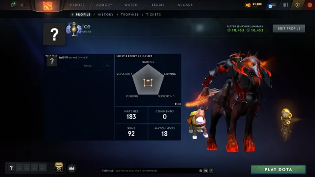 ♡ 4719 MMR · EIGENE EMAIL · 100% GARANTIE · AUTOMATISCHE ÜBERGABE♡, Verkauf, 4719 MMR, 10453 Anstand, 10453 Höflichkeit, 183 Spiele, 274 Stunden
