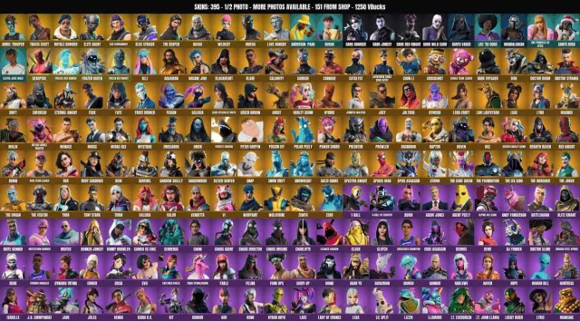 [PC/PSN/XBOX] 395 skins 🔥1250 VB🔥Infantry-Undead🔥Wild Cat🔥Travis Scott🔥Merry Mint Axe🔥Leviathan, Sale, skins 395