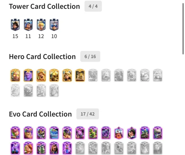 #CR671 ❤️LV1589 WITH 6 HERO, 17 EVO| GIANT DECK| 5 SHARD EVO| 6 RULERS❤️, 33 арена, 1589 уровень, 13500 кубков, 121 карт, 21 лег, Есть