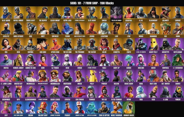 [PC/PSN/XBOX] 101 skins 🔥1100 VB🔥Black Knight🔥Travis Scott🔥"Tesla's Legacy"🔥Soul Reaper🔥Recognition, Sale, 101 skins