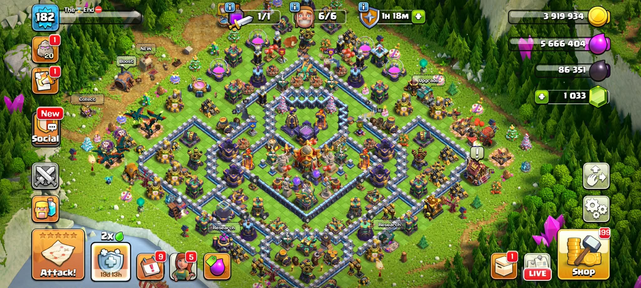 TH 16 Max~Heros-64/82/55/18~15× Hero Skin~All Equipment~Connect To Buyer Mail~Fast delivery, 16 TH Main Village, 8 TH Builder