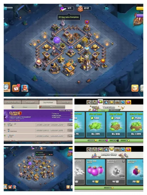 Max account➤6 hero max➤Legend 2➤16 epic near max➤70% shop➤Full Fury-Anime Set➤Cyber Set, 18 TH Родной Деревни, 10 TH Строителя