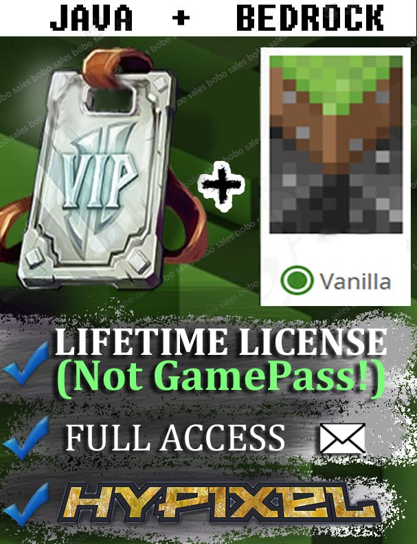 ⭐ Minecraft Java & Bedrock [VIP Rank Hypixel + Vanilla cape] Account from 28.03.2023!, Sale
